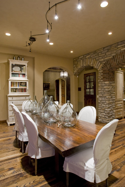 Old World Custom Home contemporary dining room