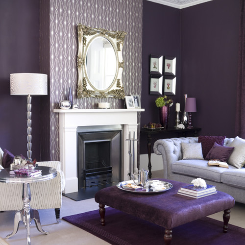 purple in the room contemporary living room
