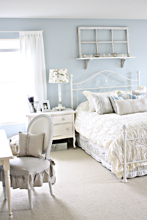 French Larkspur eclectic bedroom