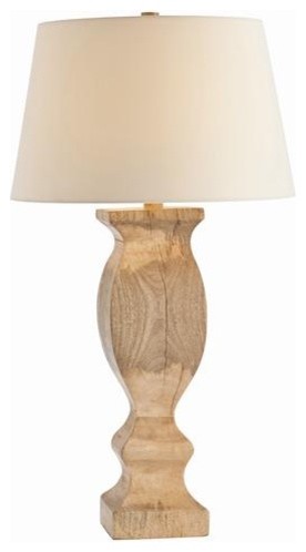 Natural Light Desk Lamps on Arteriors Lucas Natural Wax Wood Lamp   Traditional   Table Lamps