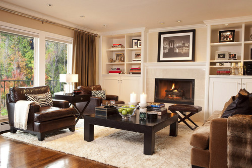 contemporary family room by Garrison Hullinger Interior Design Inc.