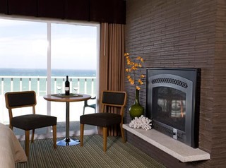 oceanfront bedroom fireplace eclectic bedroom