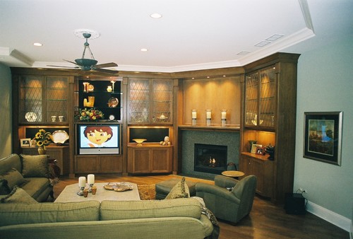 traditional family room by B. W. Interiors Chicago