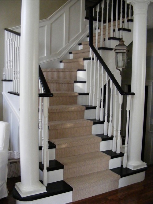 classic stairs with panelling traditional staircase
