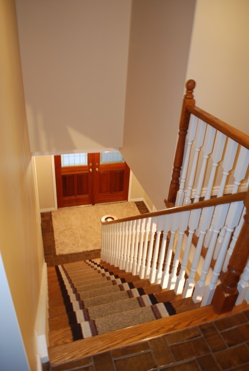 carpeted stair treads