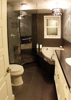 b-w Bathroom eclectic bathroom