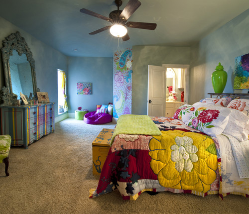 eclectic bedroom by Rick Hoge