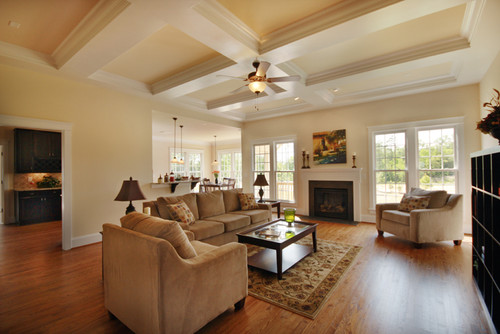 traditional family room by Jamie McNeilis, Accredited Staging Professional