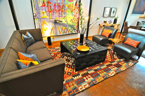 Loft contemporary living room