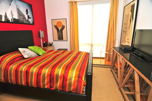 Loft contemporary bedroom