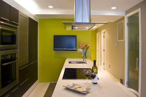 Condo unit interior renovation contemporary kitchen