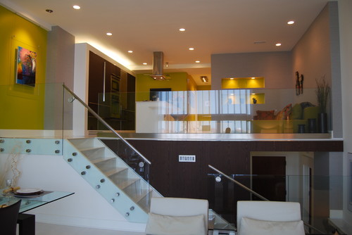 Condo unit interior renovation contemporary staircase