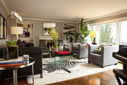 contemporary living room by Garrison Hullinger Interior Design Inc.