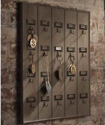 Vintage Wooden Hotel Key Rack - eclectic - hooks and hangers ...