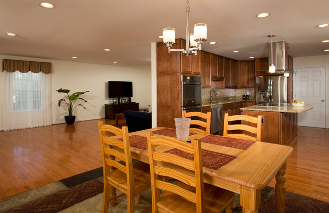 Open and Modern Kitchen Addition in Vienna VA transitional-kitchen