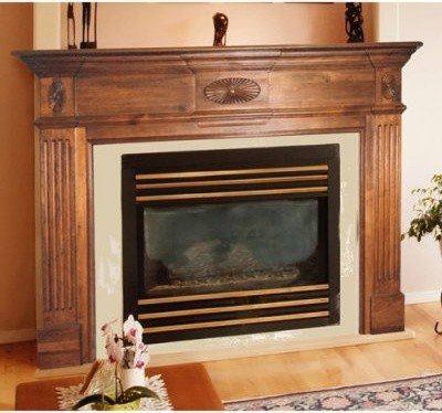 Pearl Mantels Old Hickory Wood Fireplace Mantel Surround - modern ...