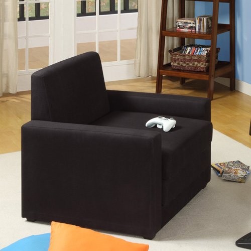 Dorel Single Sleeper Chair - Black - Contemporary - Futons - by ...