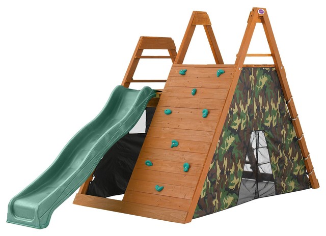 Plum® Climbing Pyramid Wooden Climbing Frame Outdoor Play Centre ...