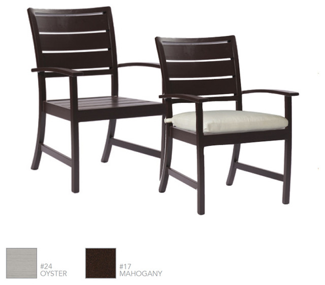 Charleston Aluminum Farmhouse Dining Arm Chair by Summer Classics