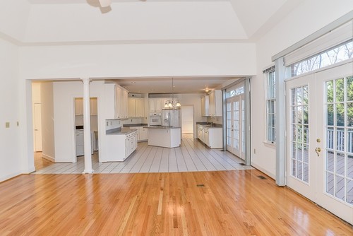 living room kitchen transition