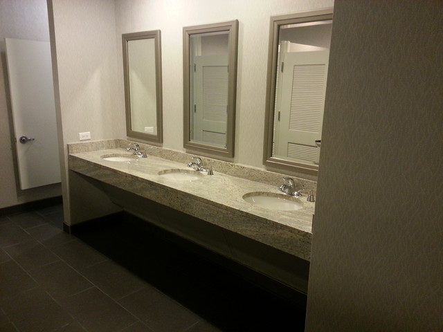 Westchase Building Restrooms modern-bathroom-countertops