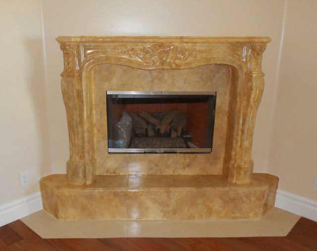 Faux Marble Fireplaces Traditional Indoor Fireplaces los angeles