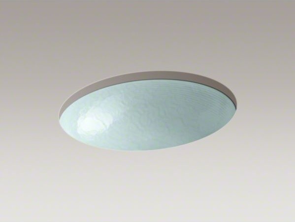 KOHLER Whist(R) glass undermount bathroom sink in Dew - Contemporary ...