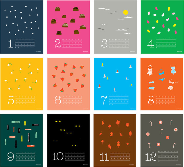 2012 Illustrated Calendar by Indigo Bunting - contemporary - desk ...