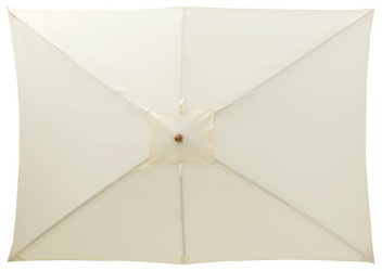 Cream Patio Rectangular Umbrella - Contemporary - Outdoor Umbrellas
