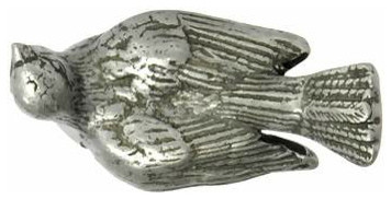 Solid Pewter Dove Bird Knob (Matte Pewter Finish) eclectic knobs