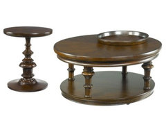 Hammary Chapman 2-Piece Round Coffee Table Set traditional coffee tables