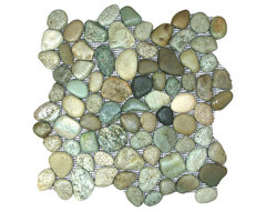 Glazed Green Pebble Tile contemporary-tile