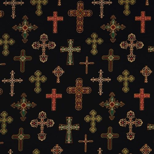 Michael Miller fabric beautiful crosses Divine Crosses Fabric