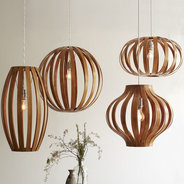 Bentwood Pendants - modern - pendant lighting - by West Elm