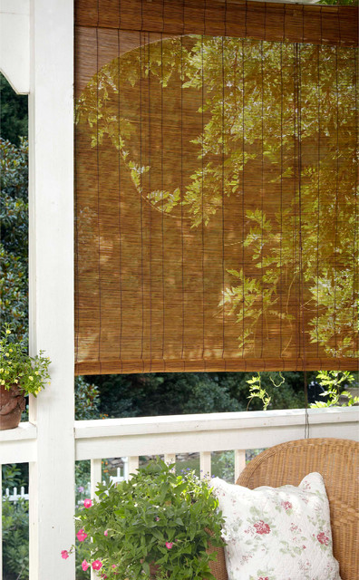 Matchstick Bamboo Indoor/ Outdoor Roll Up Blind - Contemporary - Window ...