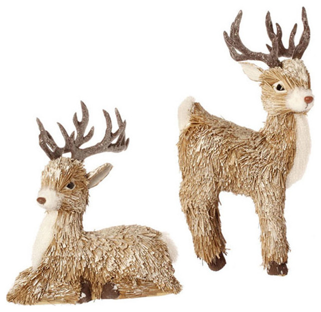 deer ornaments set of 2 farmhouse christmas deer ornaments set of 2 farmhouse christmas