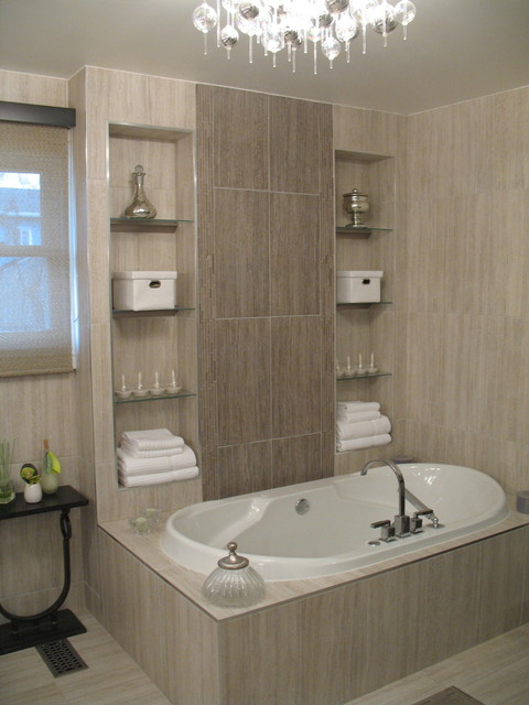 Transitional Country Home contemporary bathroom