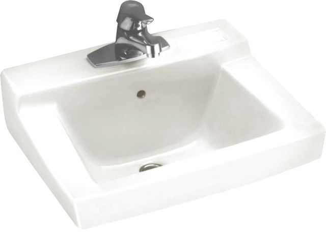 ... Wall-Mount Sink, White - Modern - Bathroom Sinks - by PlumbersStock