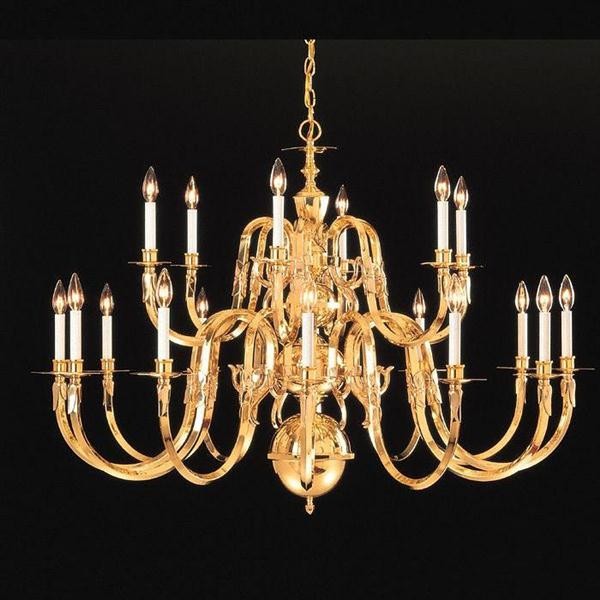 Crystorama 419-60-18 Solid Brass Chandelier Williamsburg Collection ...