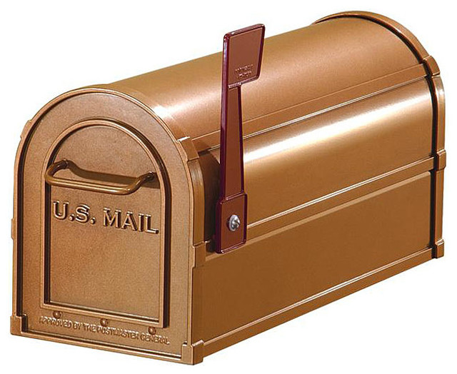 Salsbury Copper Finish Heavyduty Rural Mailbox Contemporary