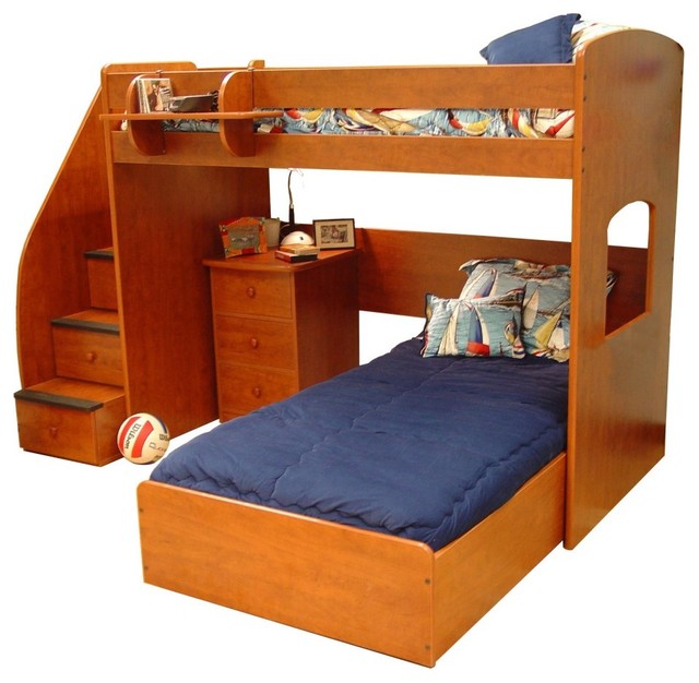 Utica Loft Bed - modern - kids beds - by Hayneedle