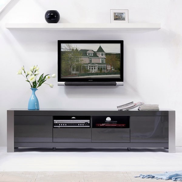BModern Composer 79" HighGloss Gray TV Stand BM100GRY