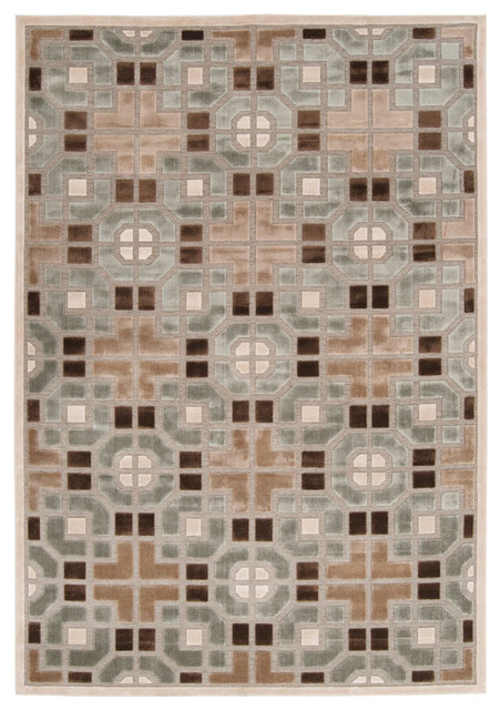 Surya Basilica Blue and Brown Rectangle Area Rug contemporary-rugs