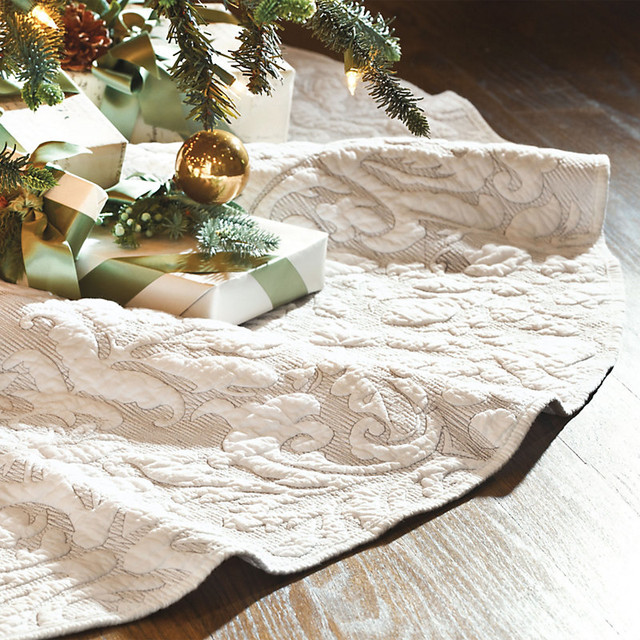 valerie quilted damask tree skirt traditional valerie quilted damask tree skirt traditional
