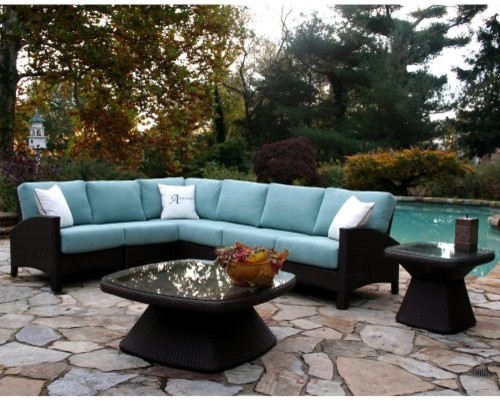 Anacara Atlantis All-Weather Wicker Sectional - Seats up to 7 ...