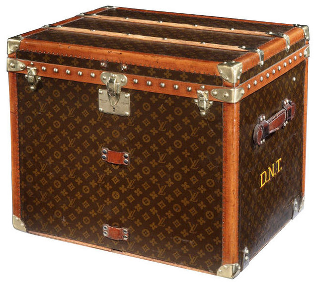 Louis Vuitton Cube Trunk Traditional Decorative Trunks by 1stdibs