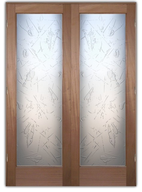 Glass Front Entry Doors Frosted Glass Obscure Spatter