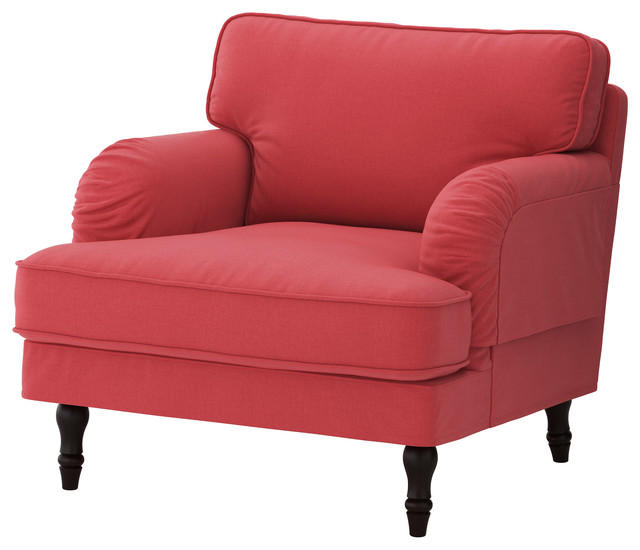 Stocksund Armchair cover Vellinge light red Traditional Slipcovers And Chair Covers by