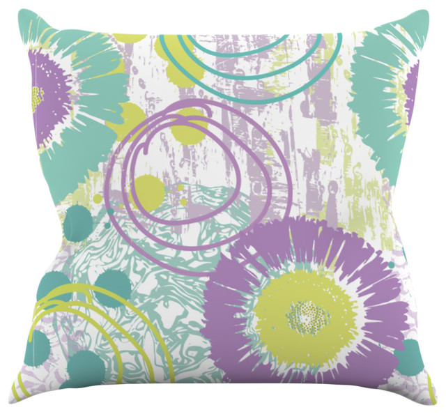  Purple Teal Throw Pillow (20" x 20") contemporary-decorative-pillows
