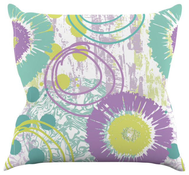 Purple Teal Throw Pillow (20" x 20") contemporary-decorative-pillows